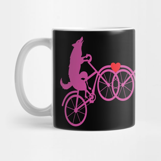 Wolf bicycle love nice cute cool colorful by Okuadinya